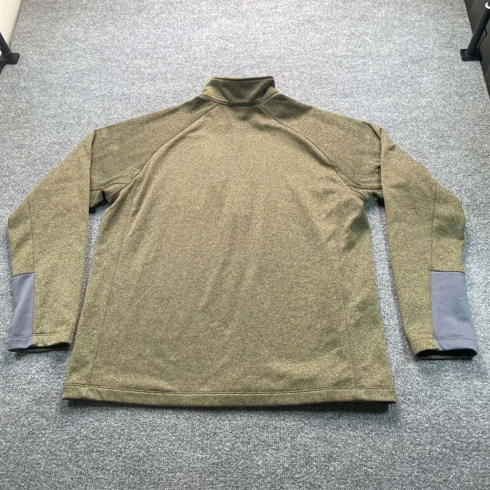 The North Face Cayonlands Pullover Men's XL Green 1/4 Zip Fleece Chest Pocket